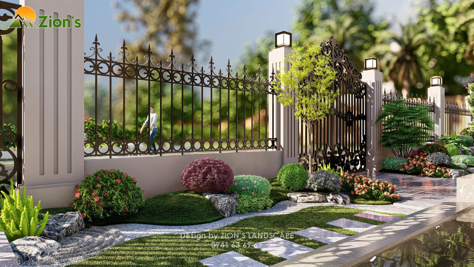 Thiết kế sân vườn nhật bản tại vinhomes green villas